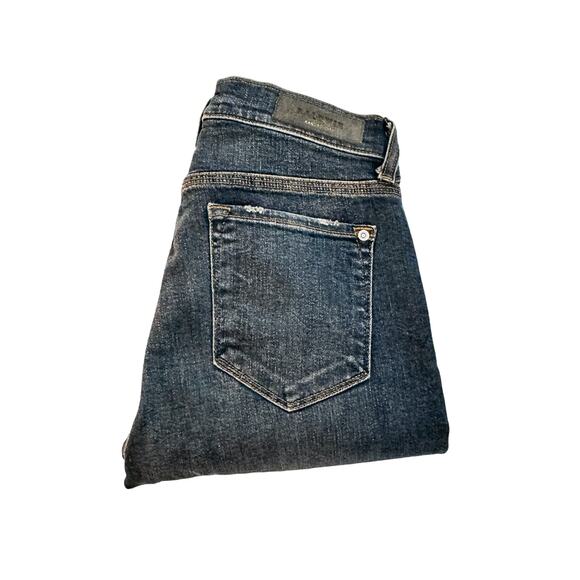 Baldwin Karlie High Rise Cropped Skinny Dark Wash Denim Jeans Size 27 - Picture 1 of 10